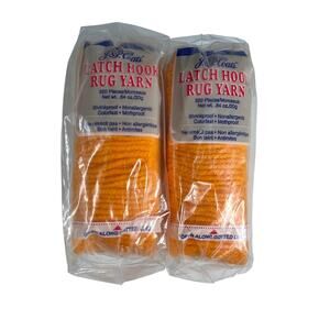 J & P Coats Lot 12 Packages Latch hook Rug Yarn #245 Orange Sealed